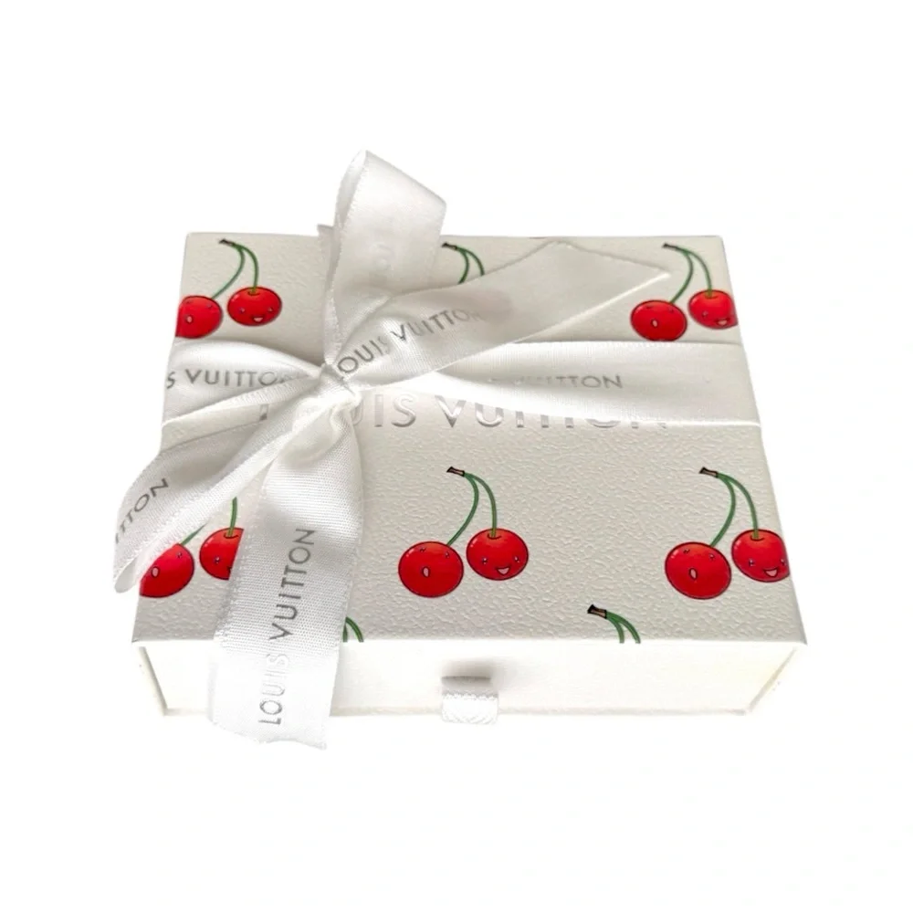 🆕🍒LV x MURAKAMI 20th Anniversary Commemorative Cherry Motif Box + White Ribbon